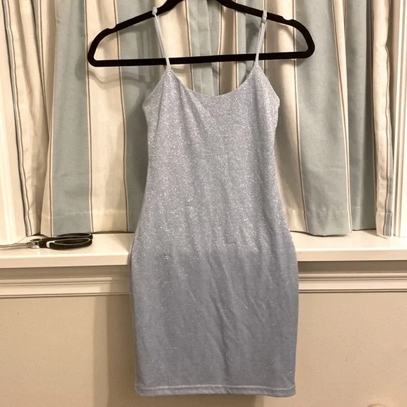 Lucy in the Sky sparkling blue bodycon dress size xs Lucy in the Sky sparkling blue bodycon dress size xs